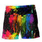 Rainbow Pride Heart Skull Beach Shorts For Summer Vacation And Coastal Travel