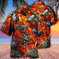 Helicopter Fire Hawaiian Shirt For Summer Vacation And Beach Travel