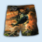 Cute Helicopter Cartoon Beach Shorts Pattern View For Weekend Trips And Outdoor Activities