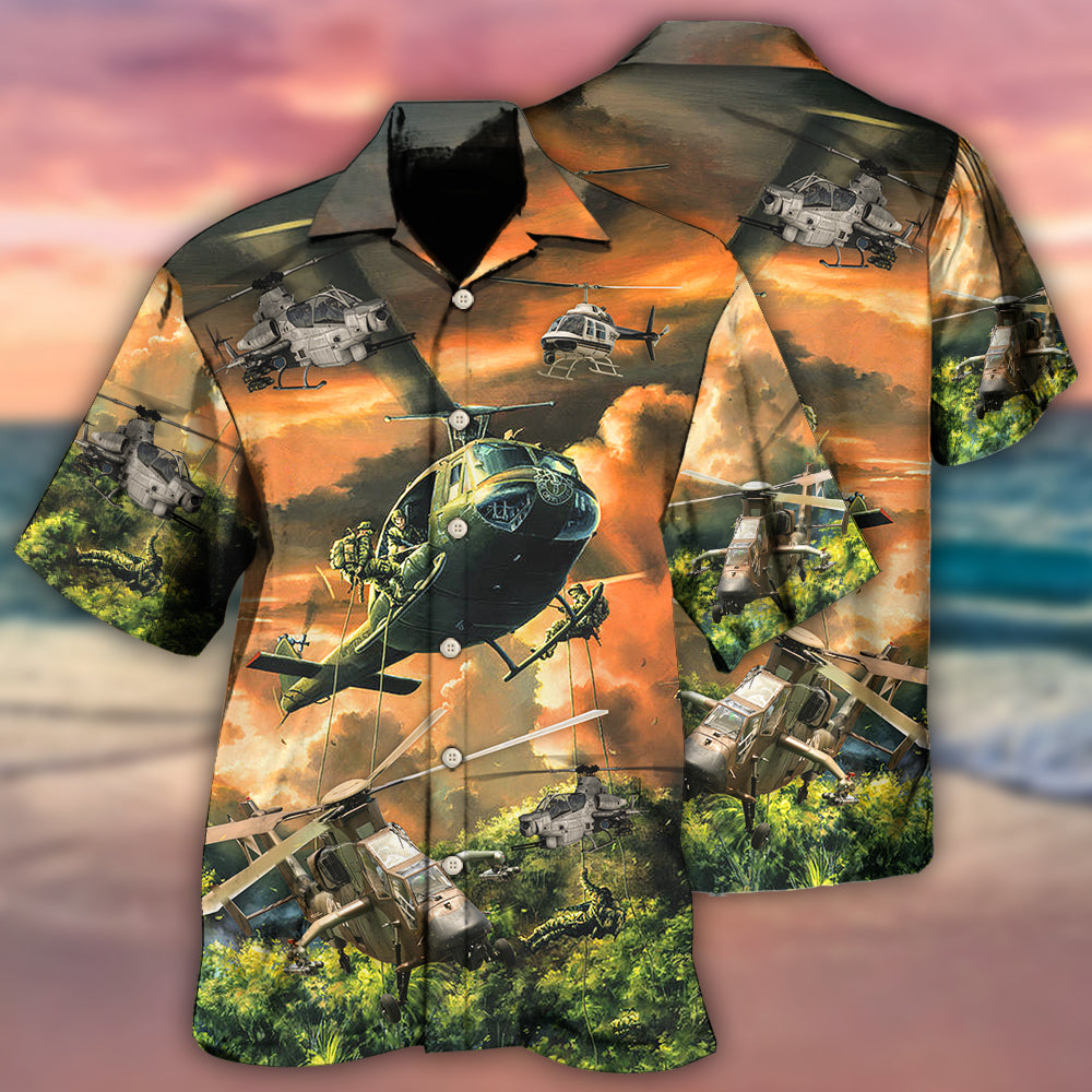 Cute Helicopter Hawaiian Shirt For Racing Fans, Summer Outings, And Relaxed Vacation Wear