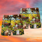 Hereford Cow Pastoral Landscape Beach Shorts For Warm Weather Travel And Everyday Comfort