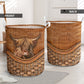Small Size Highland Cow Rattan Texture Laundry Basket For Room Home Organizer