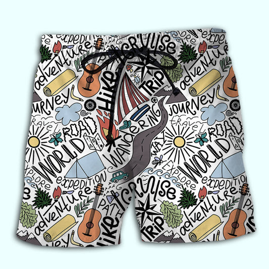 Hiking Wander Adventure Travel Beach Shorts Design Detail For Coastal Escapes And Daily Wear