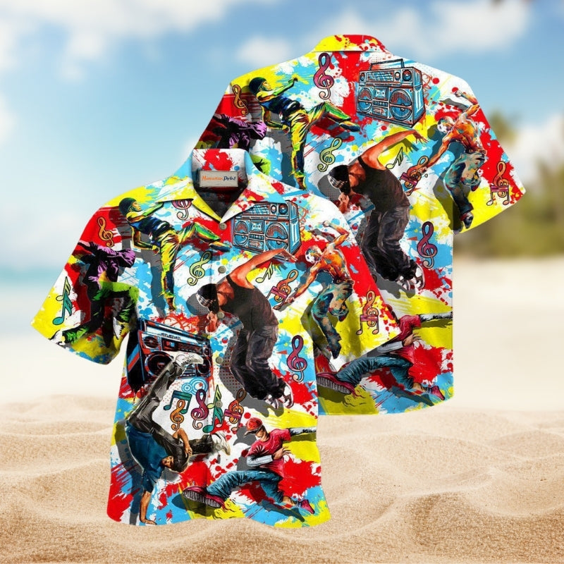 Hip Hop Freestyle Dance Hawaiian Shirt For Summer Festivals Beach Parties And Relaxed Vacation Style