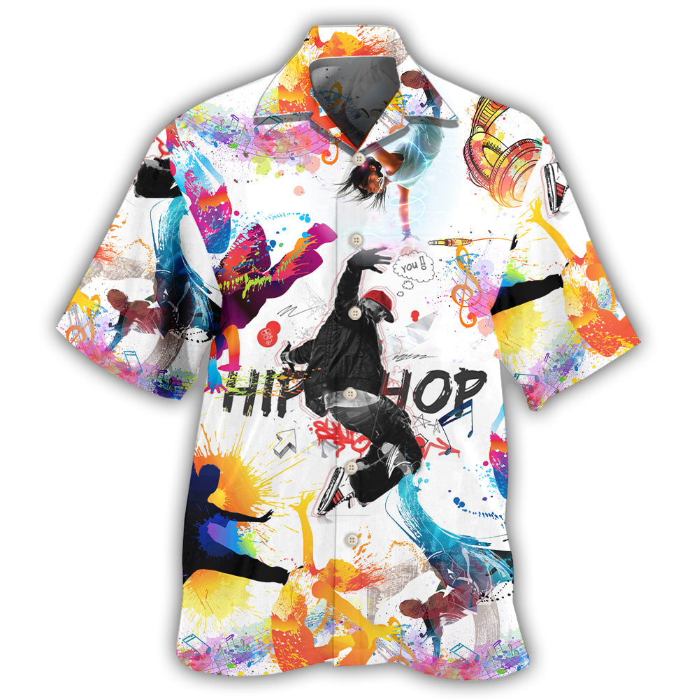 Hip Hop Music Celebration Hawaiian Shirt For Festival Travel, Beach Gatherings, And Relaxed Summer Style
