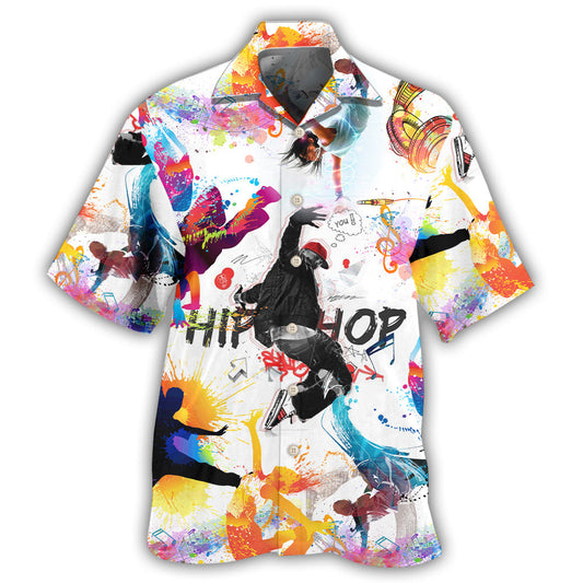 Hip Hop Music Celebration Hawaiian Shirt For Festival Travel, Beach Gatherings, And Relaxed Summer Style