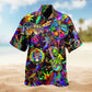 Hippie Alien Peace Psychedelic Art Hawaiian Shirt For Tropical Holiday And Thoughtful Gifting
