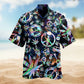 Hippie Alien Colorful Hawaiian Shirt For Island Getaway And Outdoor Comfort