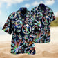 Hippie Alien Colorful Hawaiian Shirt For Vacation Cruise And Beachside Style