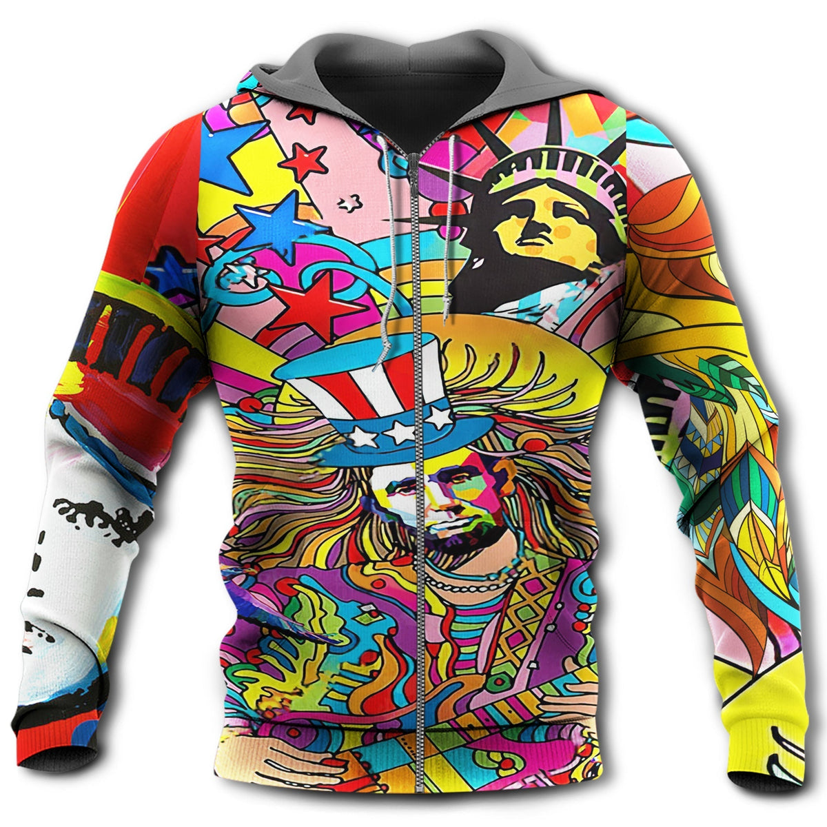 Hippie Colorful America Hoodie For Boho Enthusiasts Seasonal Trips And Thoughtful Gifts