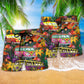 Hippie Bus Peace Life Color So Patterned Beach Shorts For Vehicle Lover Vacation Wear