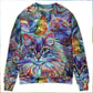 Hippie Colorful Cat Sweater For Creative Spirits Travel Parties And Comfortable Casual Wear