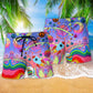 Bohemian Planet Large Galaxy Beach Shorts Pattern Detail For Summer Adventures And Casual Outdoor Comfort