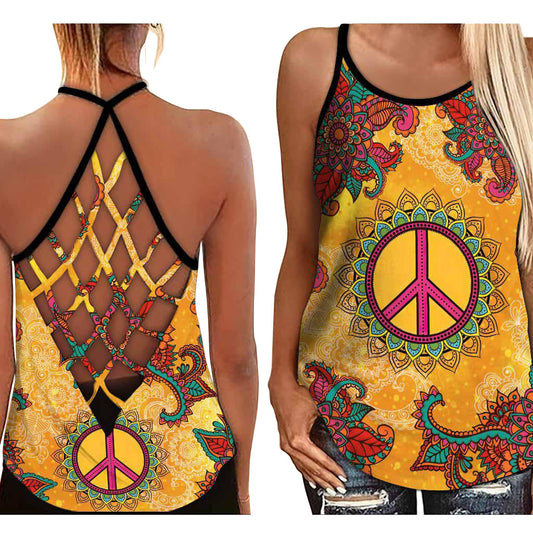 Hippie Soul Colorful Free Hollow Tank Top For Yoga Workouts And Festival Wear