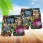 D20 Dice And Flowers Fantasy Beach Shorts For Sunny Holidays And Comfortable Daily Styling