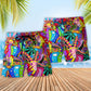 Bohemian Deer Peace Beach Shorts Pattern Detail For Sunny Day Activities And Memorable Gift Ideas