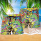 Bohemian Dog Cat Peace Beach Shorts Pattern Detail For Coastal Leisure And Bright Summer Outfits