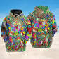 Hippie Electric Guitar Peace Hoodie For Creative Performers Daily Wear And Meaningful Gifting