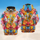 Hippie Elephant Hoodie For Colorful Streetwear Festivals And Comfortable Daily Wear