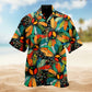 Hippie Flower Peace Psychedelic Art Hawaiian Shirt For Coastal Festival And Relaxed Resort Style