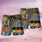 Hippie Flower Wild Heart Soul Beach Shorts Pattern View For Weekend Trips And Outdoor Activities