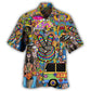Floral Wild Heart Hippie Soul Hawaiian Shirt For Tropical Holidays, Outdoor Gatherings, And Everyday Comfort