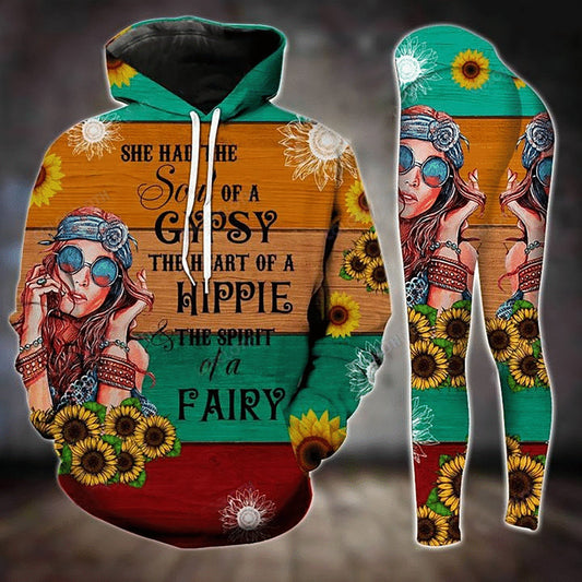 Hippie Girl Sunflower Hoodie For Free Spirit Outings Holidays And Relaxed Layering