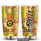 Hippie Great Symbol Pattern Personalized 20 Oz Tumbler For Coffee Travel And Daily Drinks