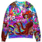 Hippie Happy Octopus Colorful Tie Dye Sweater For Bohemian Style Festivals Travel And Casual Everyday Wear