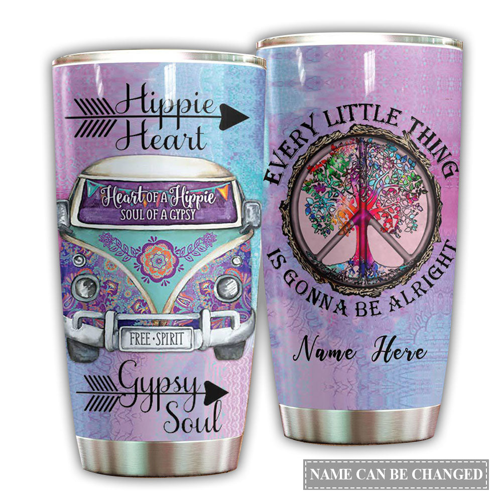 Hippie Heart Lover Warm Personalized 20 Oz Tumbler For Coffee Travel And Daily Drinks