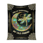 Dark Floral Hippie Flannel Blanket For Cozy Bedroom Sofa Decor