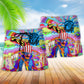 Hippie Independence Day Freedom Beach Shorts Print View For Coastal Escapes And Casual Outings