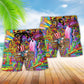 Hippie Independence Day Cool Beach Shorts For Beach Trips And Relaxed Vacation Styling
