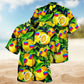 Hippie Lemon Fruit Peace Psychedelic Art Hawaiian Shirt For Weekend Escape And Summer Party Style