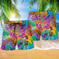 Bohemian Octopus Beach Shorts Pattern Detail For Casual Outings And Travel Ready Comfort