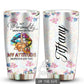 Hippie Lip Depends On You Floral Personalized 20 Oz Tumbler For Coffee Travel And Daily Drinks