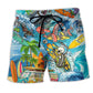 Bohemian Surfing Beach Shorts For Vacation Travel And Comfortable Daily Wear