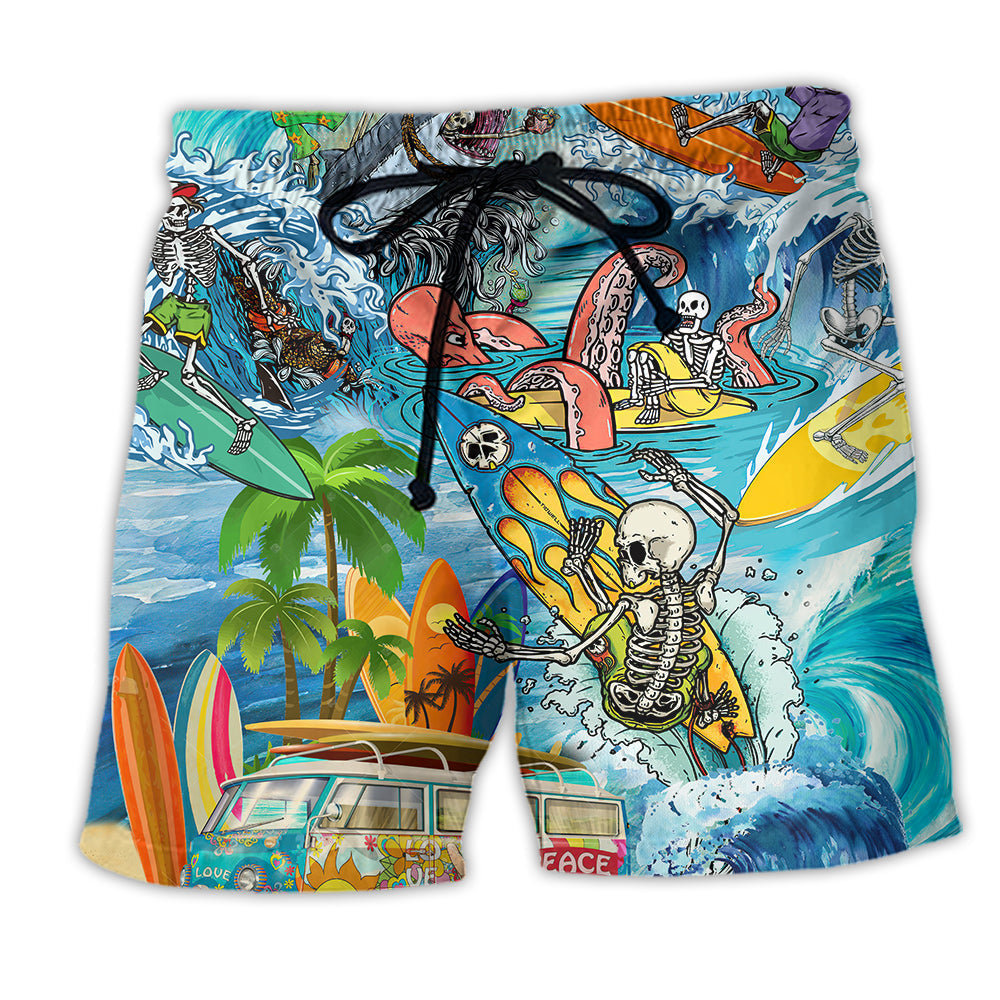 Bohemian Surfing Beach Shorts For Vacation Travel And Comfortable Daily Wear
