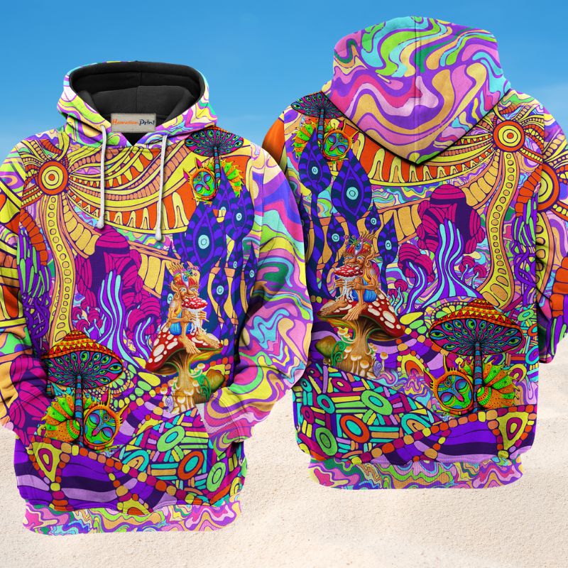Hippie Colorful Love Life Hoodie For Bohemian Streetwear Festivals Travel And Everyday Comfort