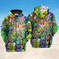 Hippie Mushroom Alien Bus Hoodie For Free Spirit Outings Holidays And Relaxed Layering
