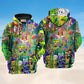 Hippie Mushroom Alien Bus Hoodie For Free Spirit Outings Holidays And Relaxed Layering