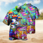 Bohemian Mushroom Eyes Color Style Hawaiian Shirt For Summer Vacation Beach Travel And Relaxed Casual Wear