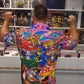 Bohemian Happy Mushroom Together Hawaiian Shirt Artwork View For Coastal Escapes And Resort Style
