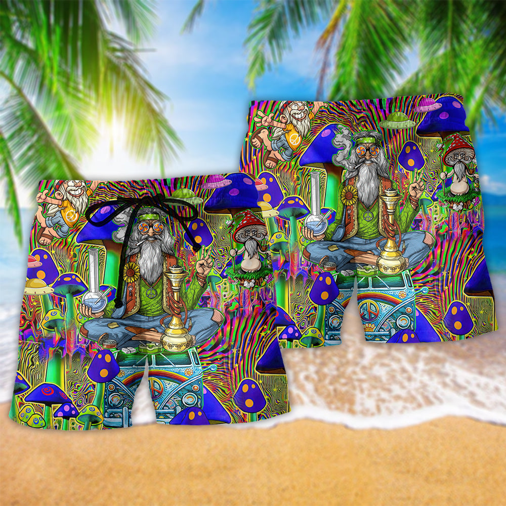 Bohemian Mushroom Old Beach Shorts Pattern Detail For Beachside Relaxation And Memorable Gift Ideas