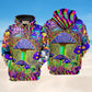 Hippie Magic Mushroom Hoodie For Relaxed Streetwear Outdoor Gatherings And Travel