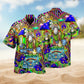 Hippie Mushroom Peace Psychedelic Art Hawaiian Shirt For Poolside Gathering And Weekend Wear