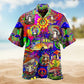 Hippie Mushroom Peace Psychedelic Art Hawaiian Shirt For Relaxed Getaway And Beachside Style