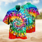 Hippie Mushroom Colorful Hawaiian Shirt For Relaxed Getaway, Beachside Event, And Comfortable Travel Wear