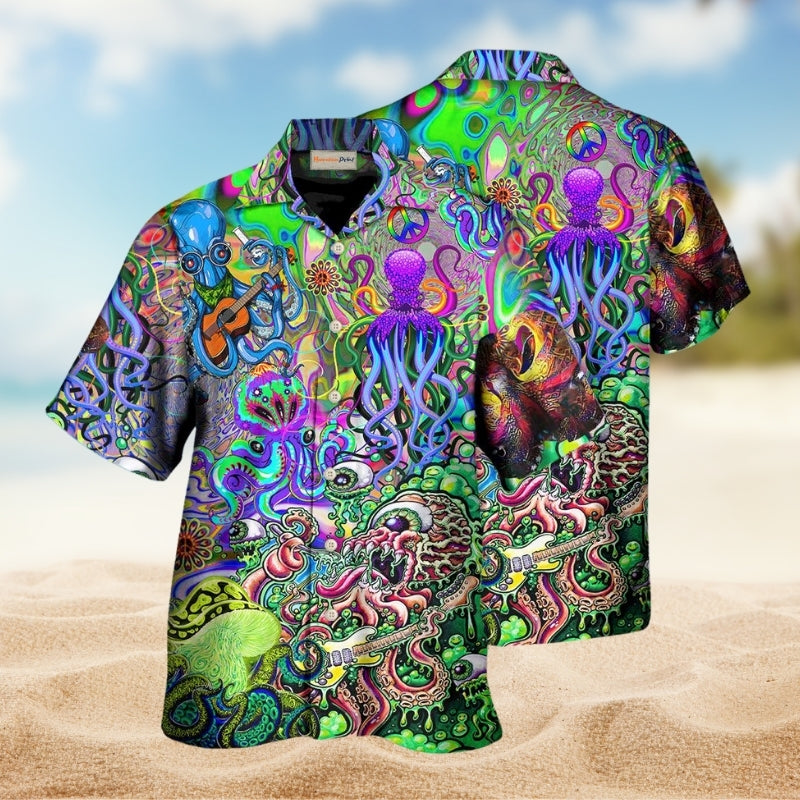 Halloween Spooky Classic Tropical Character Hawaiian Shirt Creative Print View For Weekend Trips