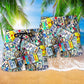 Hippie Old Soul Peace Lifestyle Beach Shorts Print Detail For Beach Activities And Vacation Wear